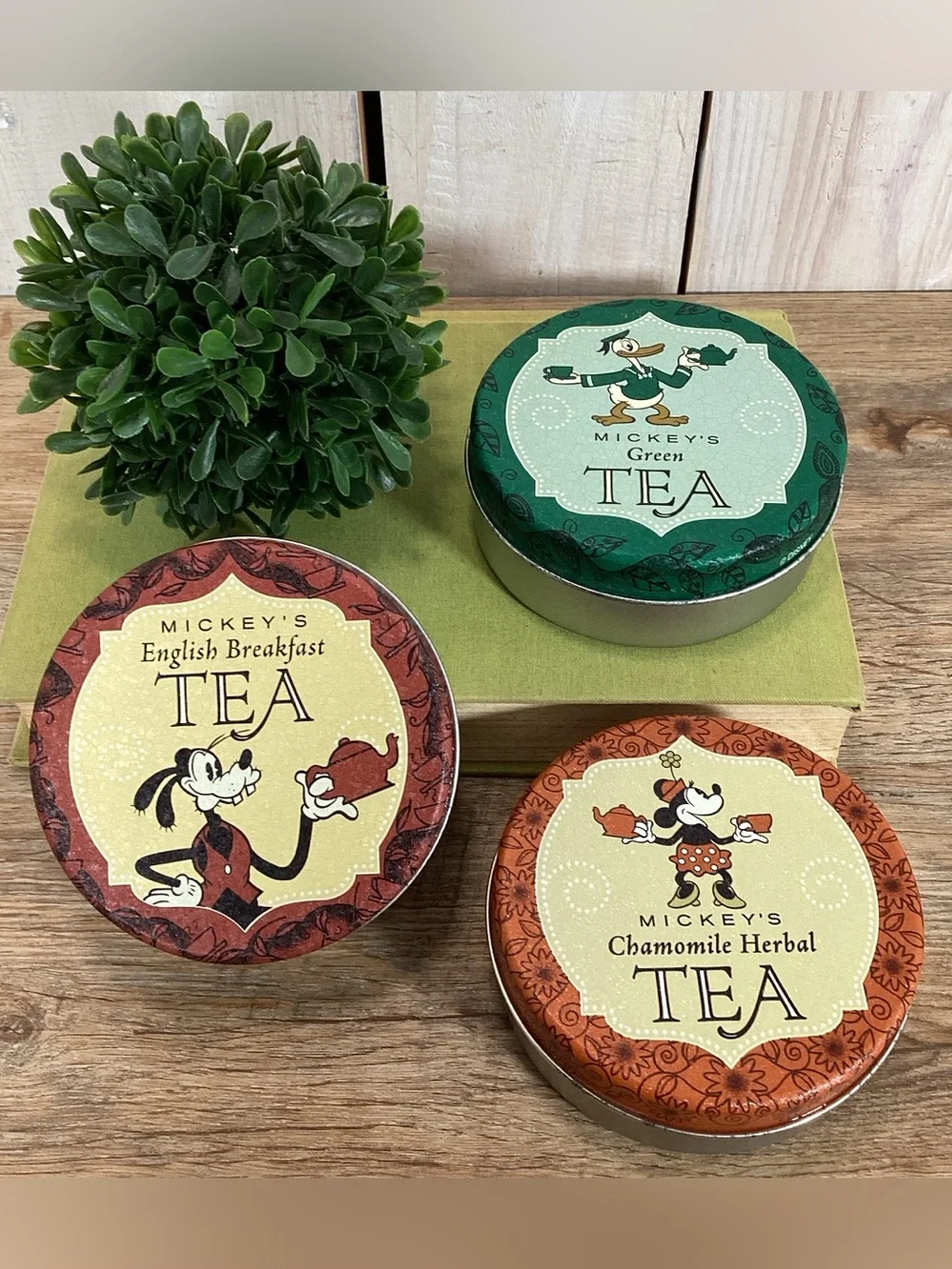 Disney Mickey's Tea Tins-Donald, Goofy and Minnie Mouse